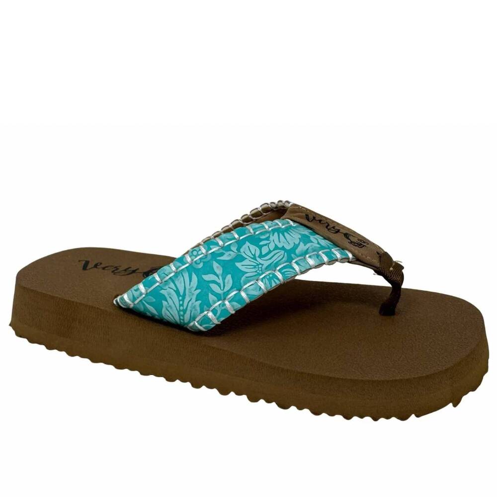 NEW VERY G women's pamela flip flop in turquoise